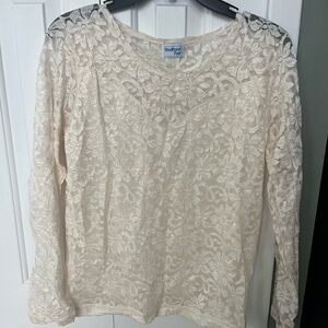 Cream Lace Top